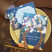 Papier Chic String Lights Turquoise Mariage BiFold Progra