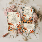 Save The Date Whimsical Mushroom Forest Wedding