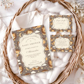 Invitation Whimsical Neutral Safari Lion Baby Shower