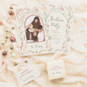 Papier Whimsical Retro Doodle de Noël Budget photo