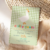 Poster Cute Gingham Silly Goose Baby Shower Welcome