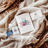 Invitation Whimsical Tooth & Hearts Dental Graduation Party