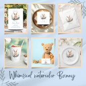Waterverf Bunny Baby shower Spring Theme Kaart