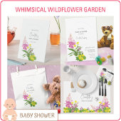 Invitation Fête de Naissance avec Écriture de Fleur Sauvage R