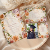 Invitation Fleur sauvage lunaire Meadow Garden Graduation