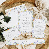 Save The Date Photo du Mariage Fleur sauvage coloré