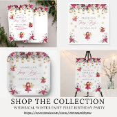 Invitation Whimsical Winter Fairy First Birthday Party