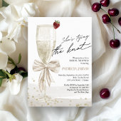 White Bow Ze bindt het knoop Vrijgezellenfeest Wijnglaslabel