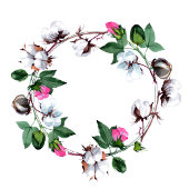 Numéro De Table Fleur de coton blanc. Mariage Plan de sièges indiv