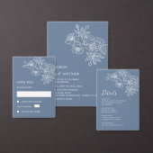 Dusty Blue White Floral | Custom Wedding Bedankdoosjes (Personaliseer de collectie van deze zelfstandige maker.)