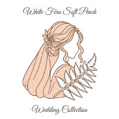 Cravate Mariage Élégant Soft Peach White Fern Simplement É