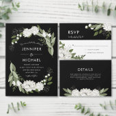 Witte bloemenbruiloft lente - RSVP (Personaliseer de collectie van deze zelfstandige maker.)