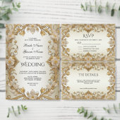 Fleurs blanches Or décoratif La Mariée (Personnalisez la collection de ce créateur indépendant.)