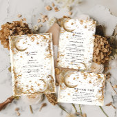 Cartons Réponse White Gold Celestial Moon & Stars Wedding