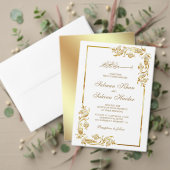 Witte en Gold Return-adreslabels Etiket (Personaliseer deze collectie van deze onafhankelijke maker. Test)