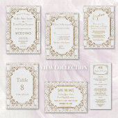Invitation Gold Great White Art Déco Mariage des années 1920