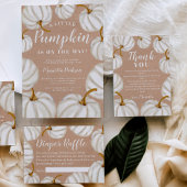 Poster Parties scintillant d'or chic citrouille aquarelle