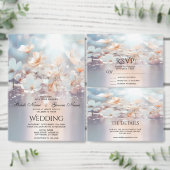 Save The Date Pêche Blanche Floral Enregistrer La Date (Personnalisez la collection de ce créateur indépendant.)