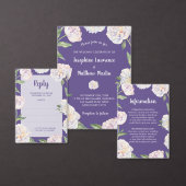Peony Violet violet violet nuptiale Invitations de (Personnalisez la collection de ce créateur indépendant.)