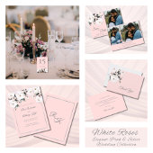 Dessous-de-verre Carré En Papier Roses Blanches | Réception de Mariage Rose