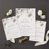 Numéro De Table Noms des invités de mariage Roses 3D blanches 