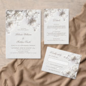 Carte De Placement White 3D Flowers Wedding (Personnalisez la collection de ce créateur indépendant. )