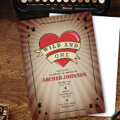 Invitation Magnétique Wild et un tatouage troisième anniversaire