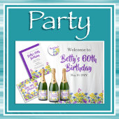 Carte Fleurs sauvages violettes modernes Jaunes Jaunes J