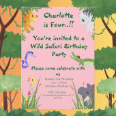 Invitation Fête d'anniversaire Wild Safari