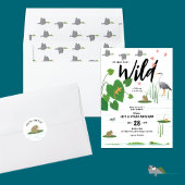 Invitation Baby shower des créatures de marécage sauvage