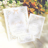 Papier Fleur sauvage & Jaune Bow Garden Baby shower Budge
