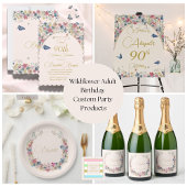 Assiettes En Carton Fleur sauvage Anniversaire Élégant