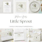 Baby Shower Invitation – Watercolor Garden Sprout