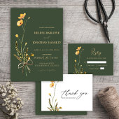 Carte De Remerciements Mariage élégant minimaliste rustique moderne