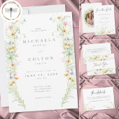 Cartons Réponse Code QR de mariage floral rustique de jardin de fl