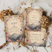 Invitation Wildflower Mountain Botanical Wedding