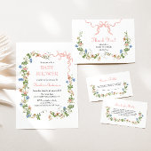 Serviette En Papier Baby shower fleur sauvage à cou rose