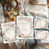 Invitation Fleur sauvage Mariage Boho Pays Floral