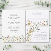 Invitation Fleur sauvage Boho Mariage (Personnalisez la collection de ce créateur indépendant.)