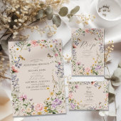 Save The Date Mariage fleur sauvage Rustic Pays