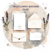 Wildflower Wedding Invitation Kaart