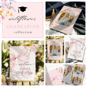 Wildflower & Bow Graduation Invitation