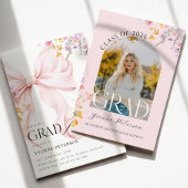 Wildflower & Bow Graduation Announcement Aankondiging