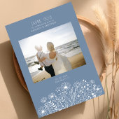 Serviette En Papier Mariage fleur sauvage Dusty Blue Boho