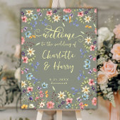 Assiettes En Carton Fleurs sauvages floraux rustiques Mariage vert sim