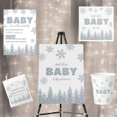 Serviette En Papier Winter Wonderland Baby shower de Parties scintilla