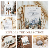 Dessous-de-verre Rond En Papier Bear Adventure Cosy Winter Bear Mountain