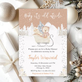 Badge Rond 7,6 Cm Ours D'Hiver Brown Sleigh Daddy Être