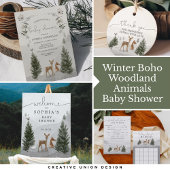 Carte D'accompagnement Boho Winter Boho Woodland Books for Enclôture Card