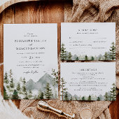 Pine Tree Mountain Élégant mariage Numéro de table